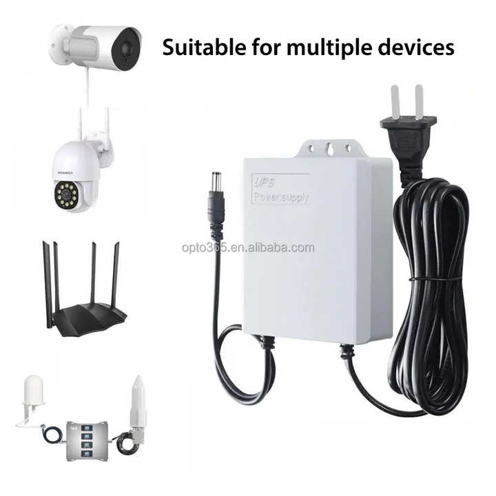 Outdoor Rainproof Mini DC UPS Wifi Router Security CCTV Camera Attendance Recorder Time Clock Machine 220V 12V Power Bank Supply