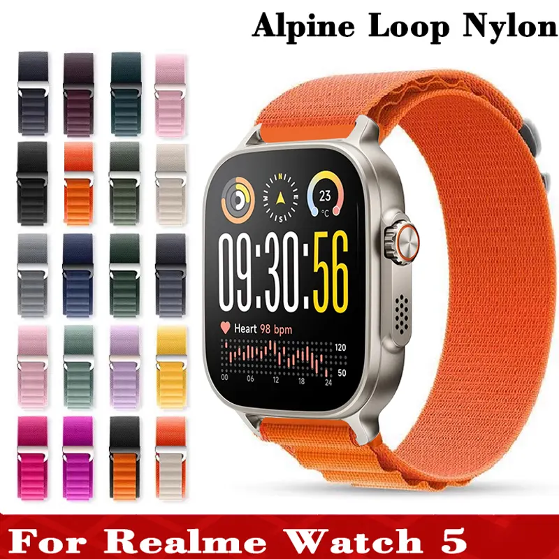 22mm Alpine Loop For Realme Watch 5/Realme Watch S2/S Pro/2 2Pro/3 3Pro/OPPO X X2 4Pro/OnePlus Watch 3 2 2R 46mm Sport Watchband