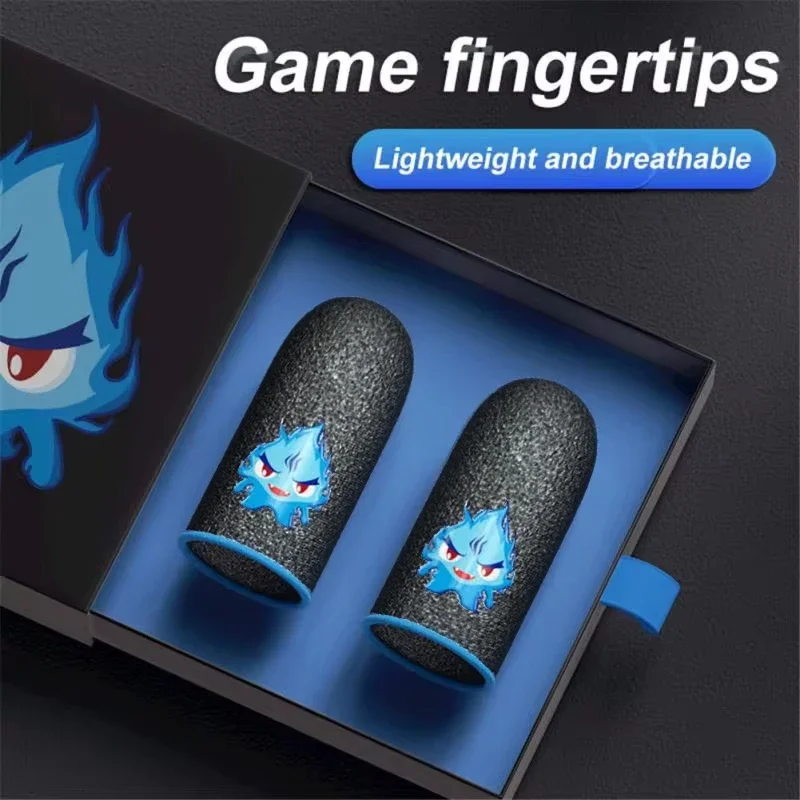 DATA FROG Touch Screen Finger Sleeves 1 Pair Breathable Anti-Sweat Thumb Gloves High Sensitivity for Mobile Phone Gaming Control