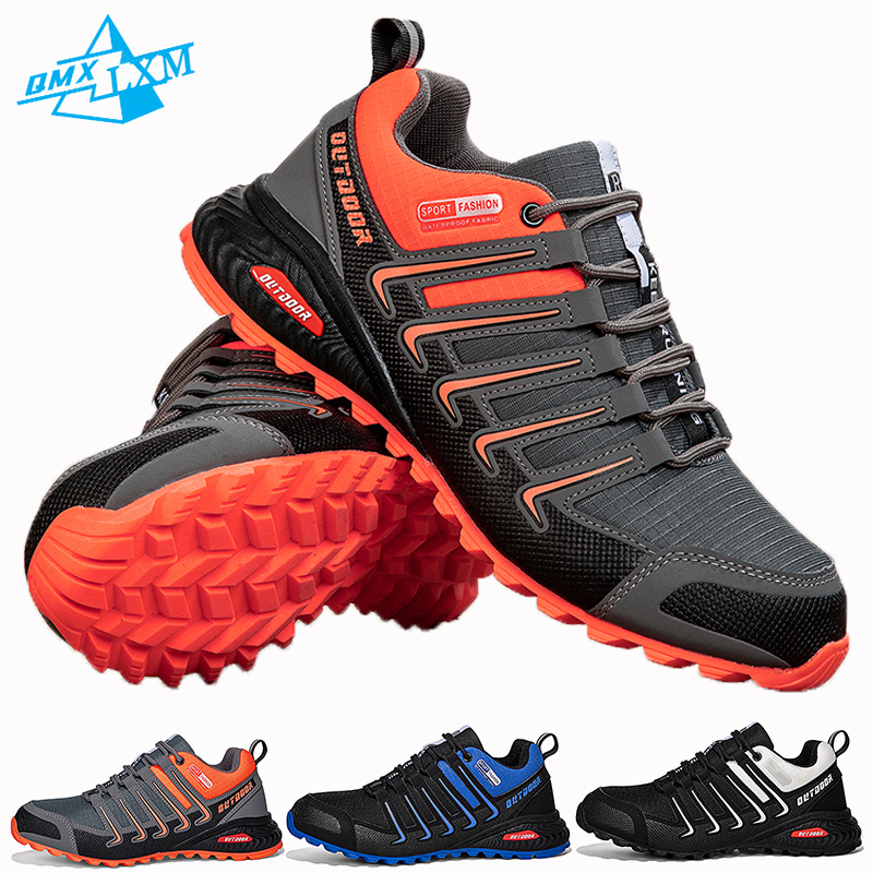 Waterproof Hiking Shoes Men's Lattice Mesh Breathable Outdoor Camping Shoes Men Trekking Walking Hunting Tactical Bike Sneakers