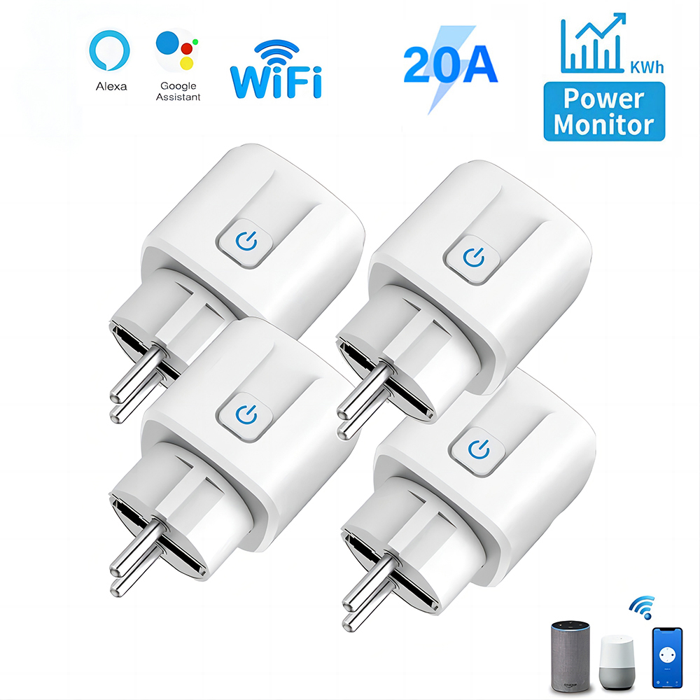 WiFi 16A Smart Socket For Tuya UK plug with Energy Monitoring,works with Smart Life App Alexa, Home Vioce Control