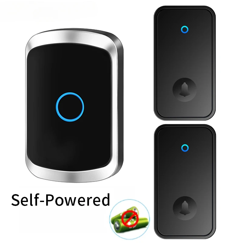 Self-Powered Wireless Doorbell​​ - Waterproof Design, No Battery Needed, 150M Range, Smart Home Compatible