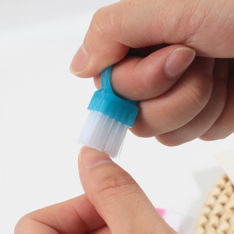 10PCS Mini Ring Nail Dust Cleaning Brush Soft Hair DIY Nails Brushes Professional Dust Cleaning Make Up Brush Manicure Care Tool