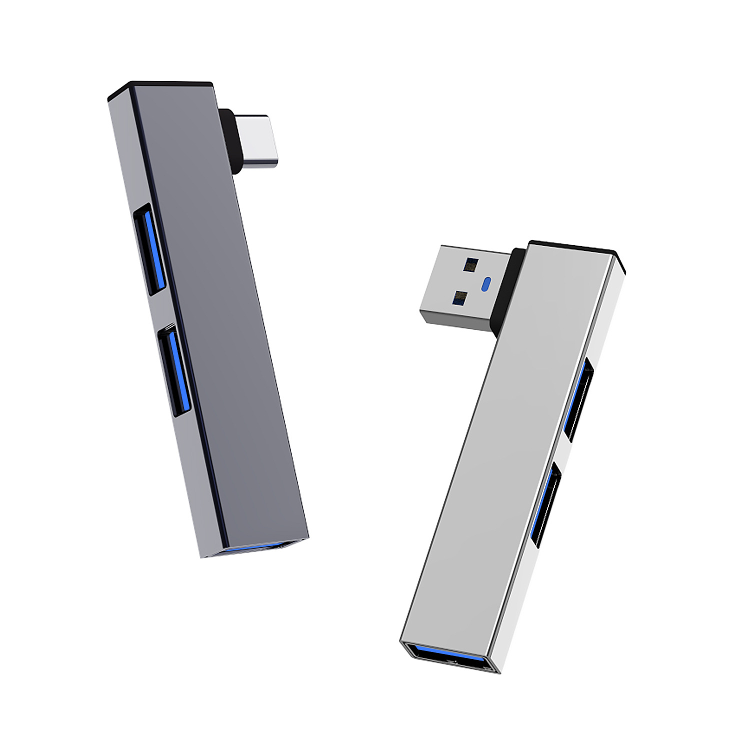 Three In One Usb Hub Otg Usb Three Point Zero Type C To Three Port Usb Splitter Five Gbps For Pc Laptop Notebook Tablet