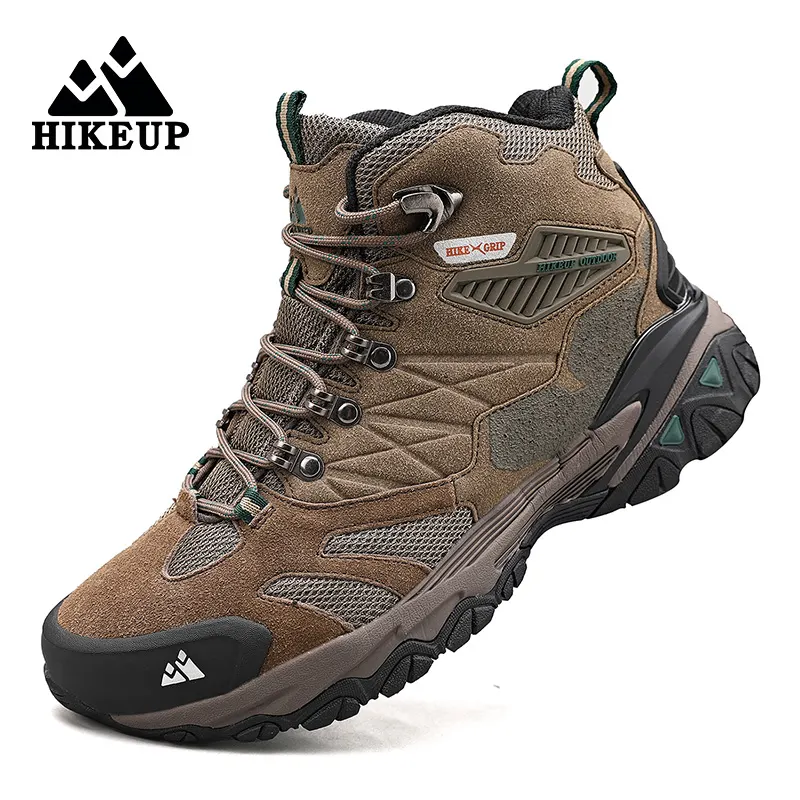 HIKEUP Brand Professional Outdoor Hiking Boot Genuine Leather Trekking Mountain Sneakers Camping Men Shoes Tactical Hunting Boot - image 1