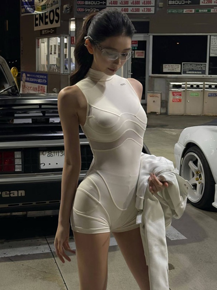 2025 Summer Fashion New Women's Elegant and Sports Stretch Jumpsuit Design Versatile Street Hot Girl Jumpsuit