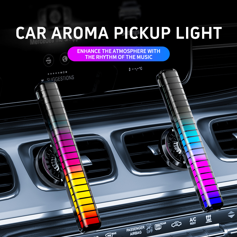3D screen atmosphere light bar car export aromatherapy atmosphere multiple modes adjustable RGB LED rhythm pickup light