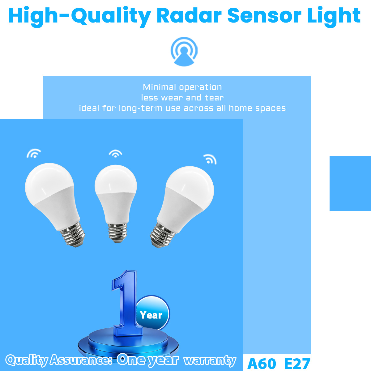 2PCS Microwave Radar Sensor light Bulb 110V 220V LED 10W Bulb with Motion Sensor Infrared Radiation Detector Security Light