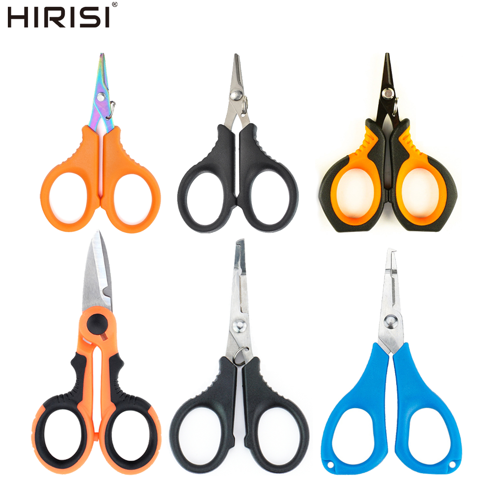 Hirisi Stainless Steel Fishing Scissors Portable Line Cutter with Serrated Blades Multifunctional Hook Remover Fishing Tools