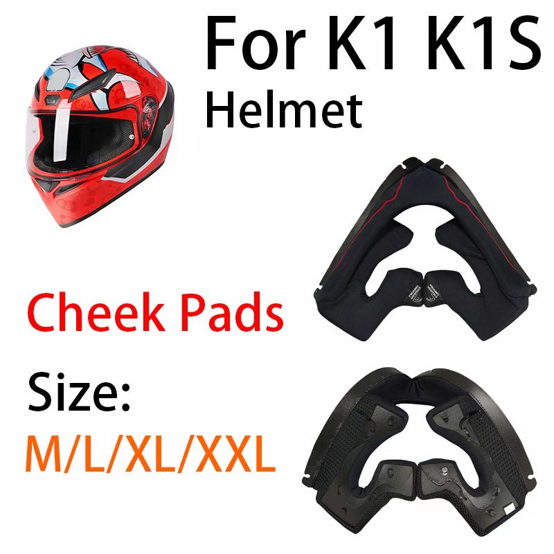 Cheek Pads for AGV K1 K1S Helmet Accessories Motorcycle Replacement Almohadillas Mejillas Pièces de Rechange