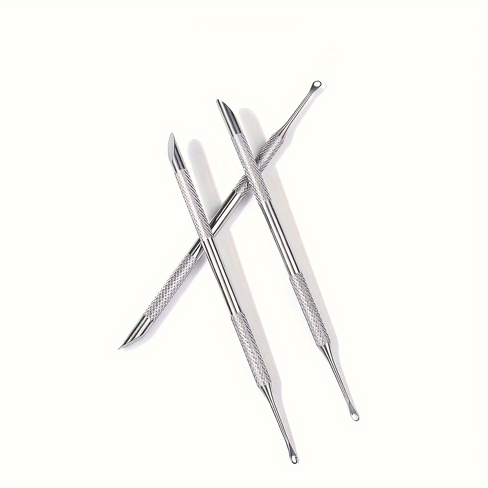 Double-Headed Nail Pusher Stainless Steel Cuticle Remover Exfoliation Prep Tool Clean Dead Skin Circle Bevel Shovel Manicure Pen pen gpt