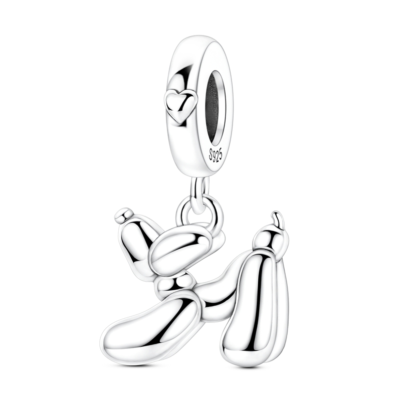 Charms Balloon Playful Joy Dog Dangle Cute Animal Beads Fit Charms 925 Silver Bracelets for Women Nostalgic Jewelry Making Diy