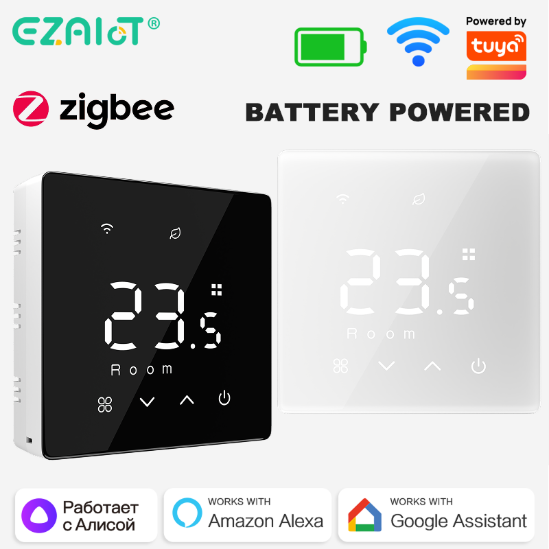 MOES Tuya ZigBee WiFi Smart Thermostat Programmable Temperature Controller for Water Boiler Electric Heating Alexa Home