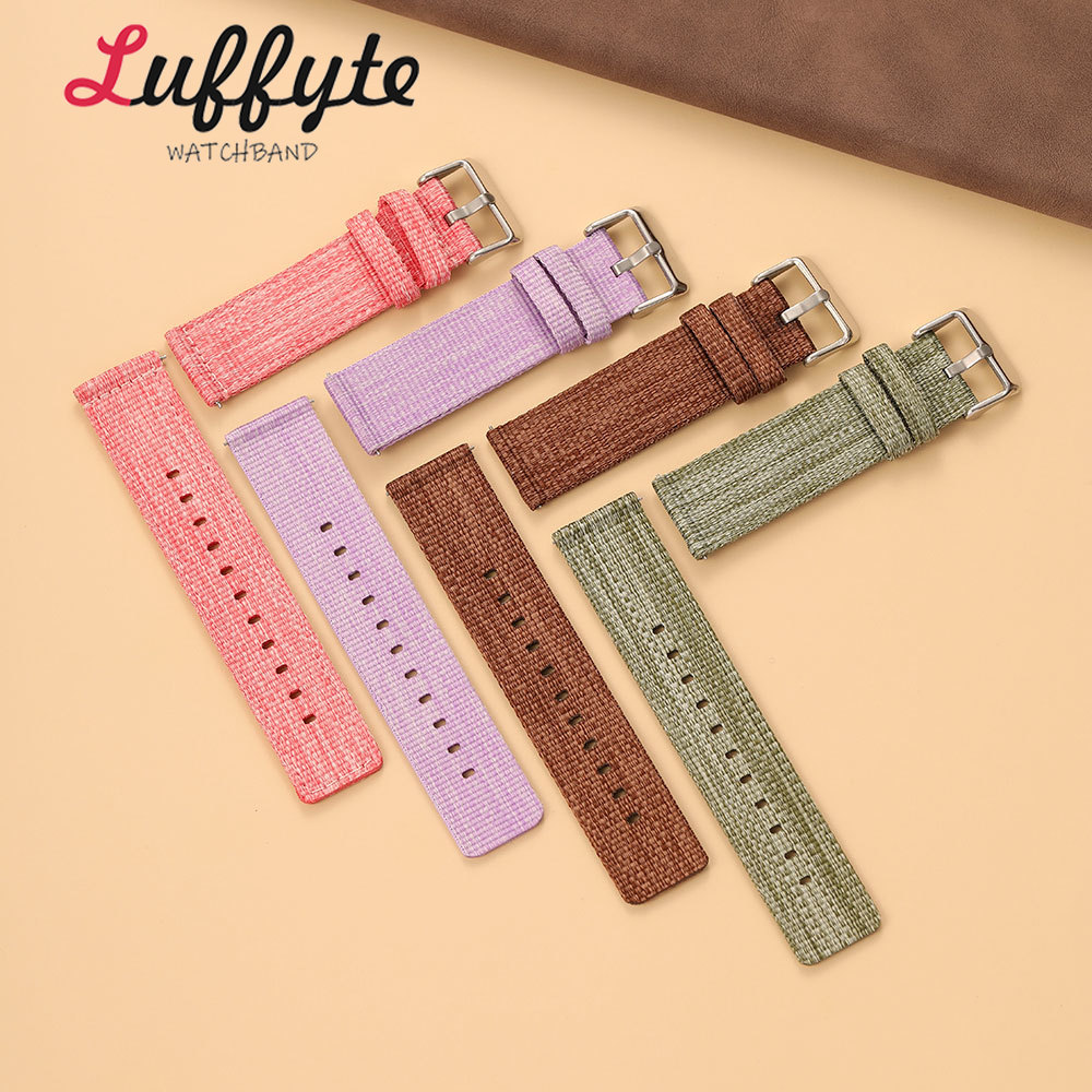 Women Casual Nylon Watchband 18mm 20mm 22mm Quick Release Soft Comfortable Replacement Watch Strap