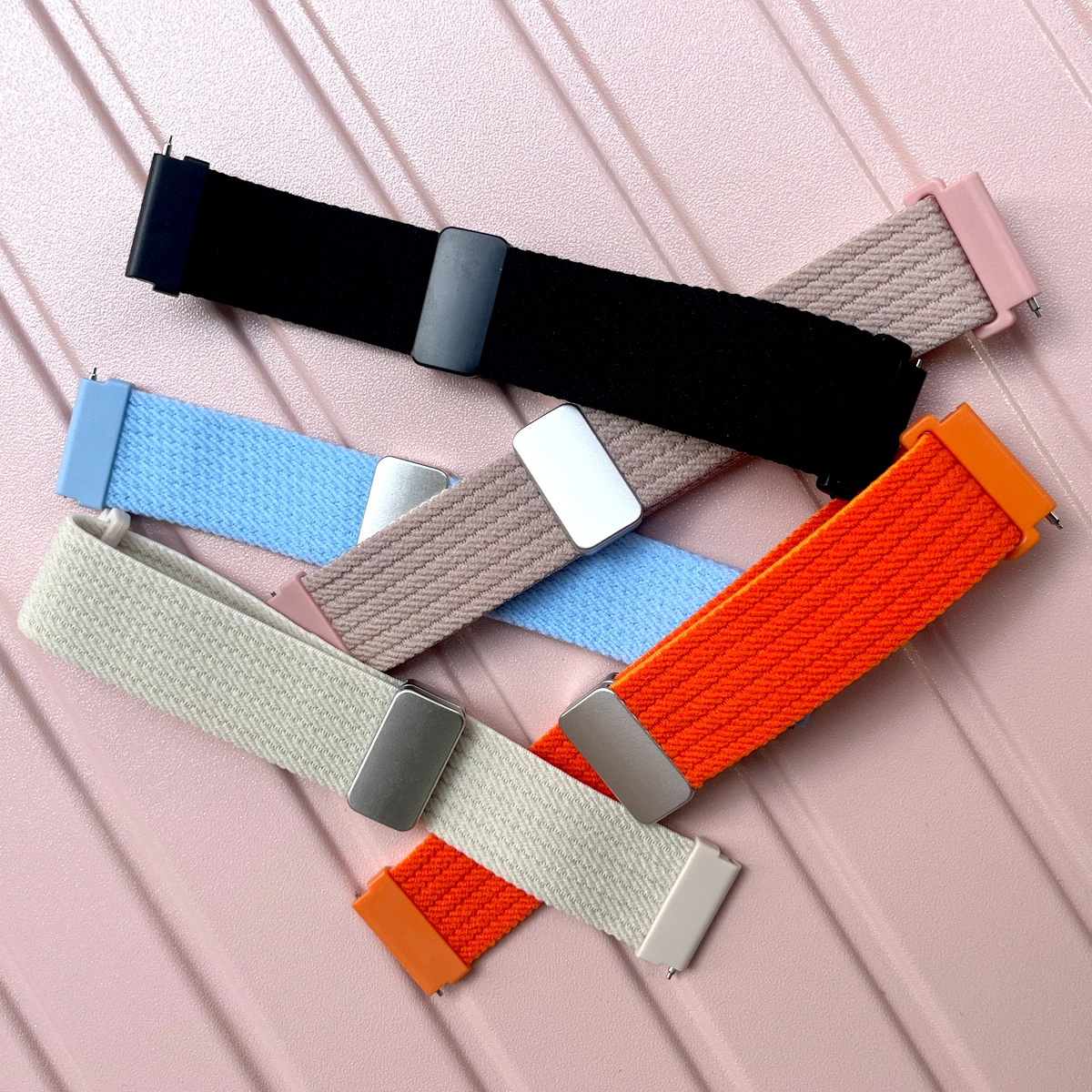 22mm WatchBand For For Garmin Forerunner 265 745 955 Vivoactive 4 Venu 2 Strap Replacement Elastic Nylon Wrist Bracelet Correa