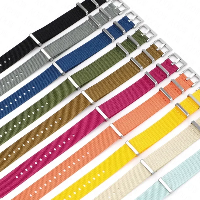 Canvas Watch Strap 20mm 22mm 24mm Quick Release Sport Waterproof Men Nylon Bracelet Band for for
