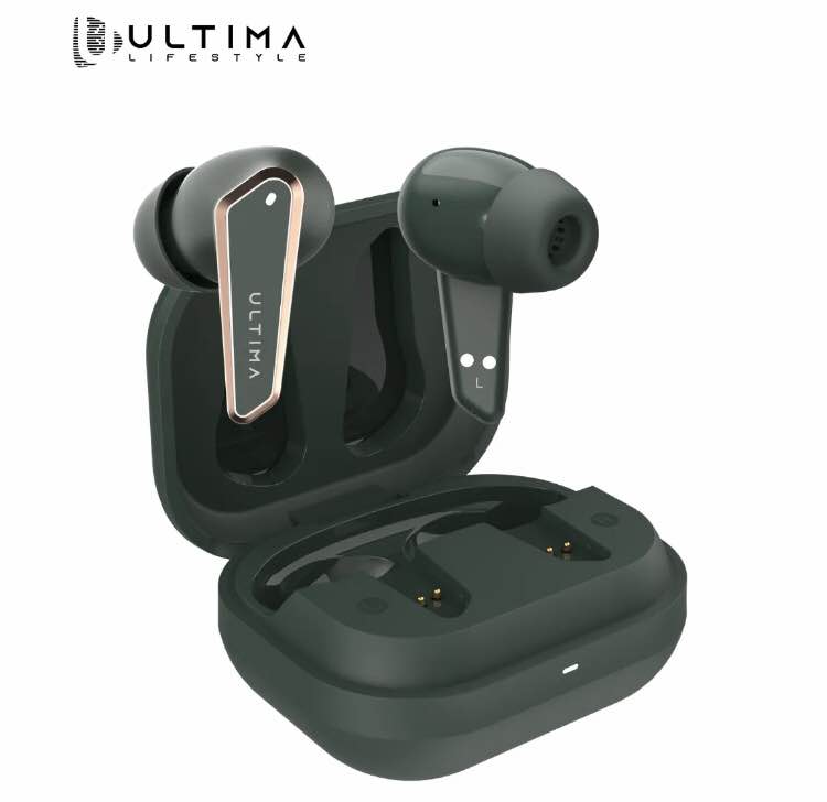 Ultimaa boom X1 pro App support 40hrs Playtime Quad Mic ENC 10Min charge 120 Min play time 50ms low latency game mode 11mm hi fi drivers