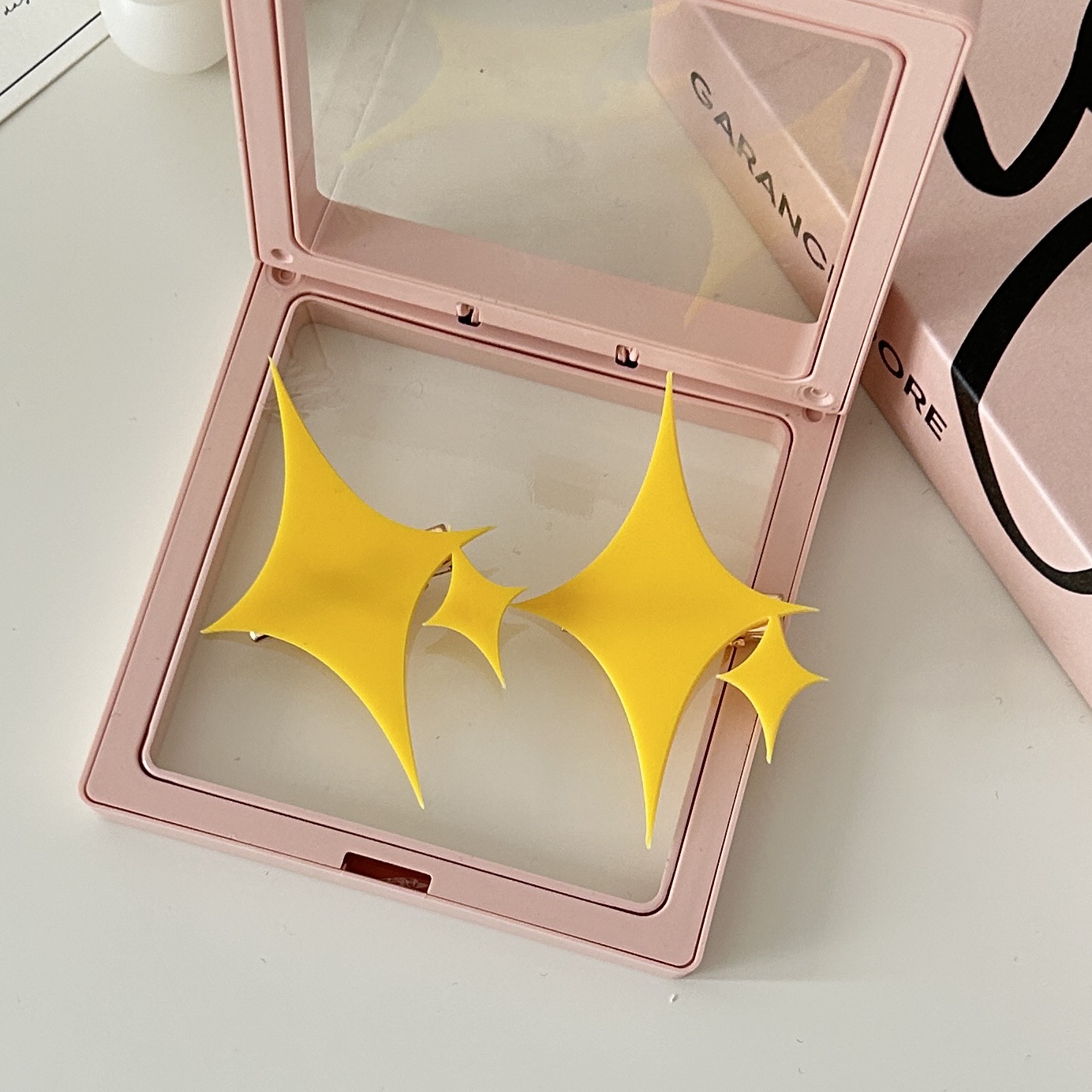 1/2Pcs Anime Yellow Star Hair Clips Kawaii Cartoon Bangs Barrettes Cute Japanese Style Girls Hairpins for Cosplay Daily Hairgrip