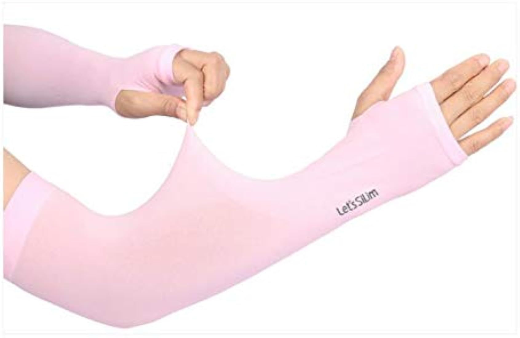 LET'S SLIM 1 Pair (2pcs) of Anti UV Arm Sleeves Colour - Pink