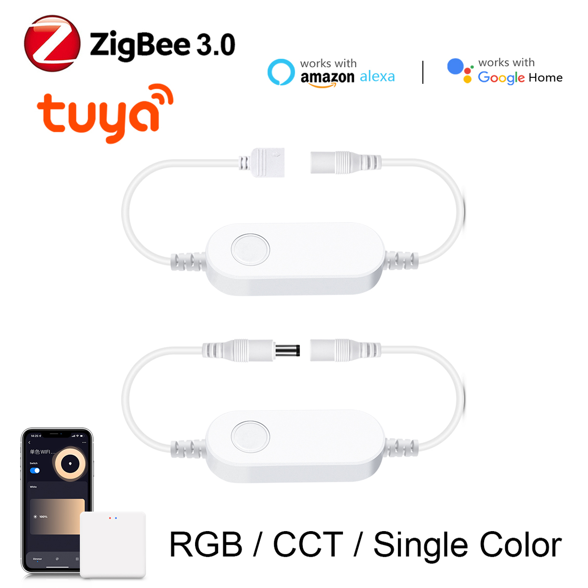 ZigBee COB LED Strip 5V USB Tuya Wifi Smart Dimmer Switch Neon Lights With Dimmable LED Controller Halloween Decoratio