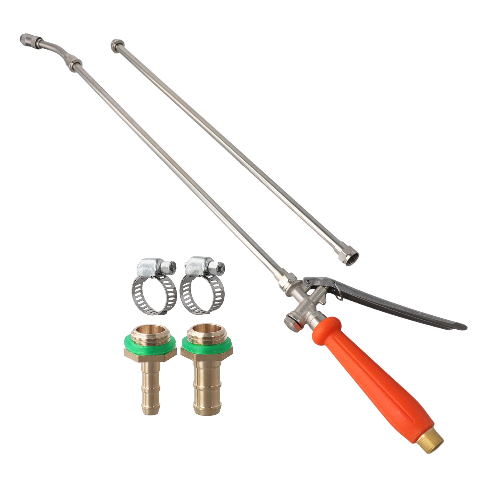 1 Set 44-Inch Sprayer Wand With Brass Connectors & Adjustable Nozzle For 3/8" & 1/4" High Pressure Washer Garden Spray