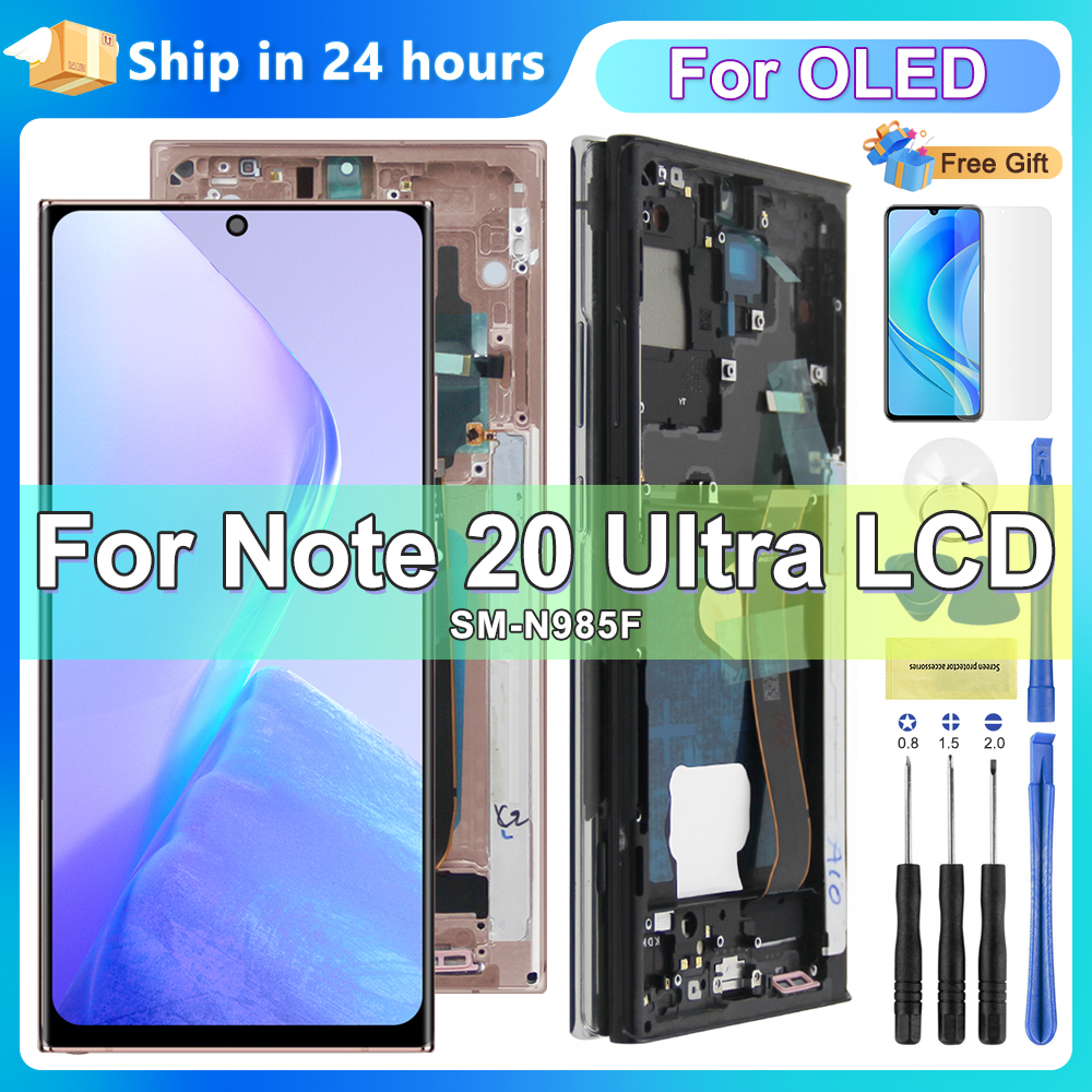 Super AMOLED Note 20 Ultra Screen for Note20 Ultra N985F N986B Lcd Display Digital Touch Screen with Frame Parts