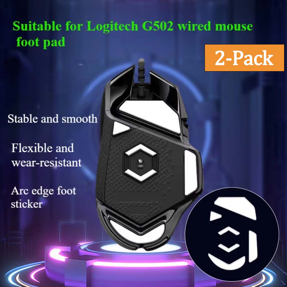 2pcs Foot Pads for G502 Wired Mouse-E-Sports Gaming Mouse Accessories,Durable & Precision Tracking, Mouse Pads for Desk