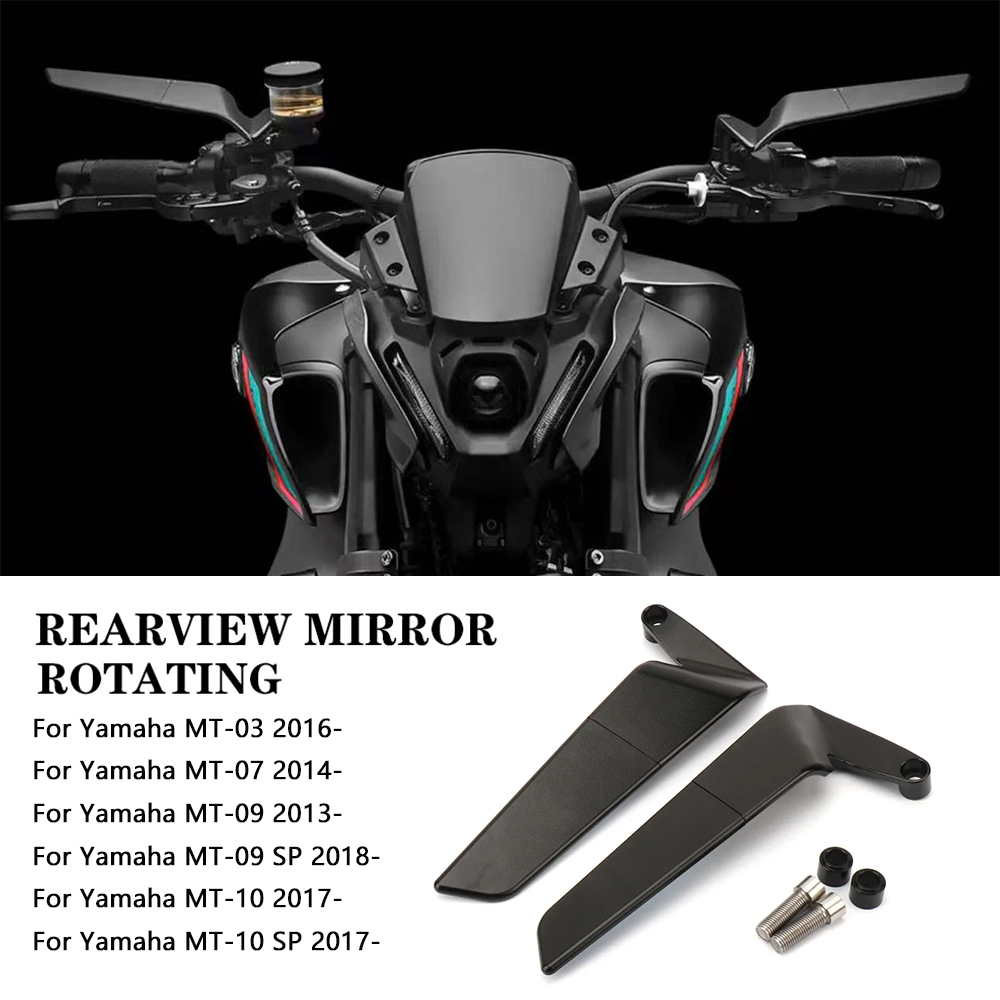 New MT-09 MT 09 SP Mirror Motorcycle Accessories 360° rotation Side Rearview Mirrors For YAMAHA MT-03 MT-07 MT10 MT-10 SP