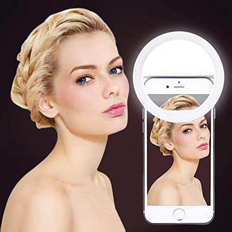 LED Flash Phone Lens Light Adjustable Selfie Ring Light For Cell Smartphones for Tiktok Video Live Fill Lamp Women Make up Light lightify