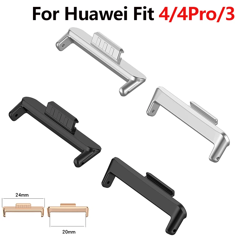 1Pair Adapter for Huawei Watch Fit 3 Watchband Strap Stainless Steel Connector Bracelet Metal Connection Adapter 20mm