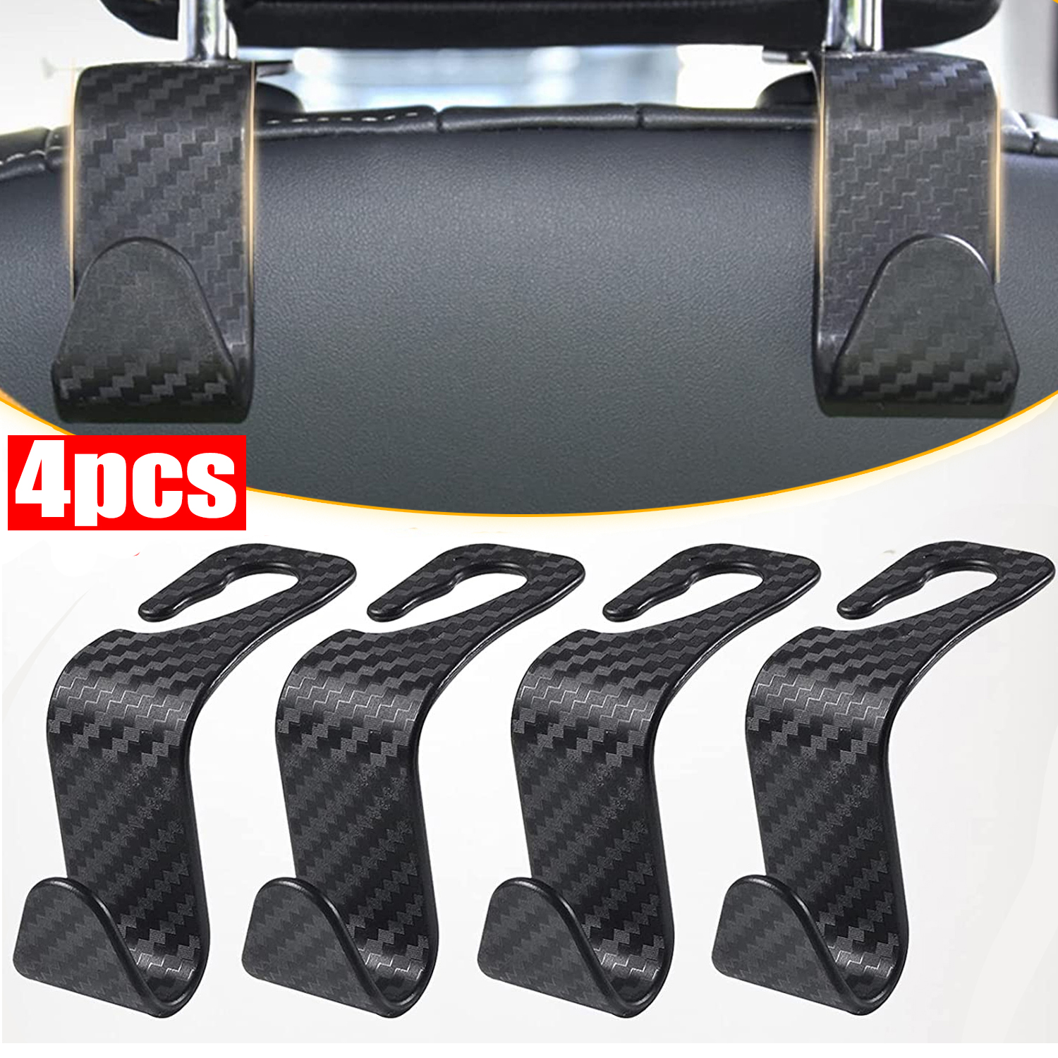 Double Head Car Back Seats Hooks Auto Seats Headrest Hanger Hook Car Rear Seat Hanging Holder Interior Hook Organizer