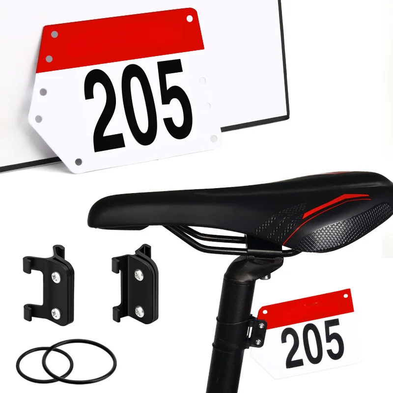 1Set Bicycle Seatposts Clamps Number Plate Road Bike Mountain Bike Racing Plate Round Tube Windbreak Bracket Bicycle Parts