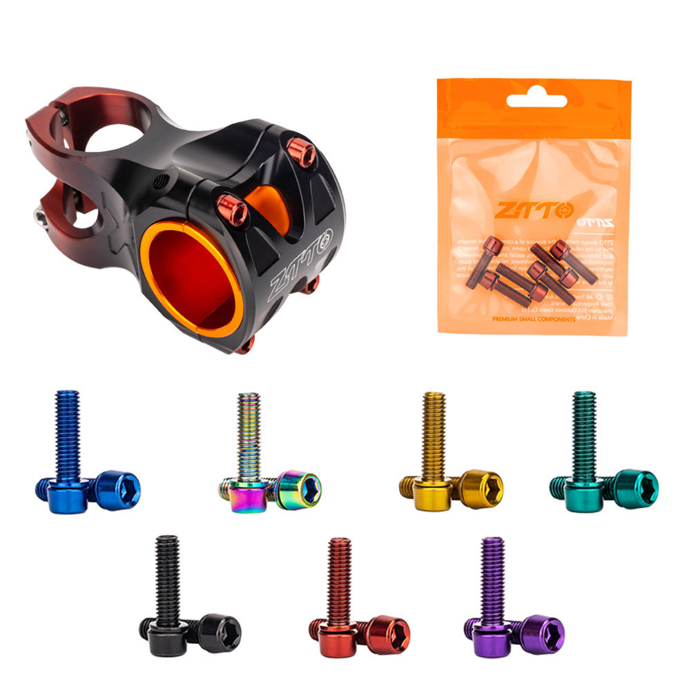 6pcs M5x18mm Bike Stem Screw Alloy Steel Hexagon Screw MTB Road Bicycle Handlebar Stems Bolts Stiffen Bike Parts