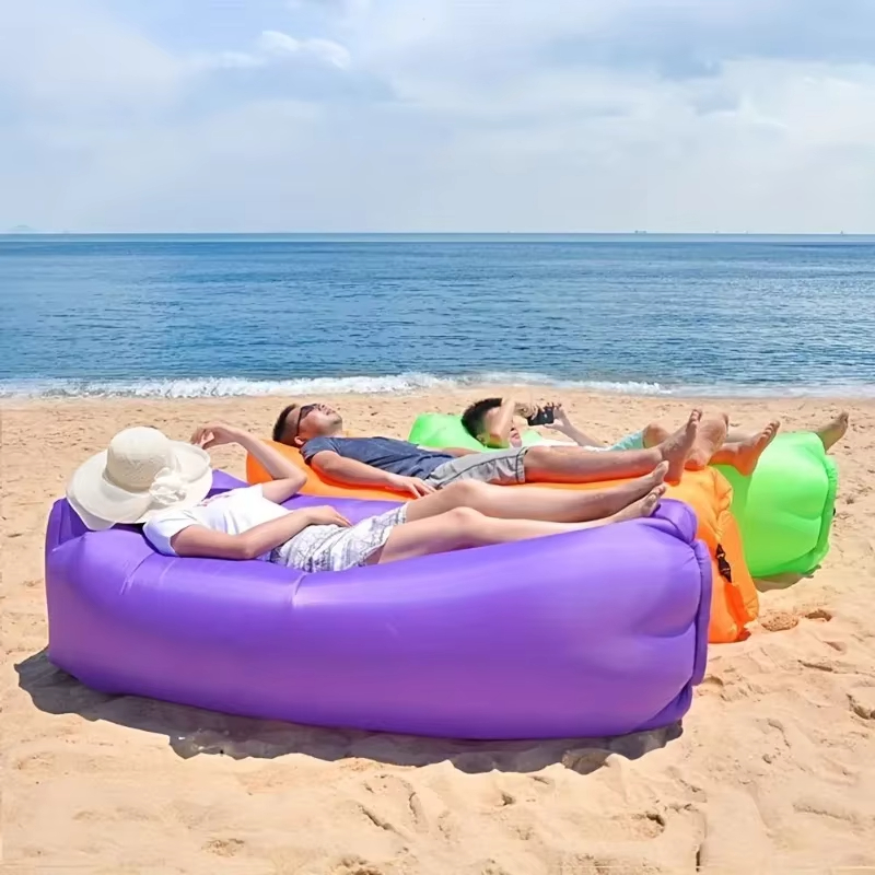 DIZETION Air Lazy Inflatable Sofa Bag Portable Camping Sofa Mattress Music Festival Recliner BHL425-FRO