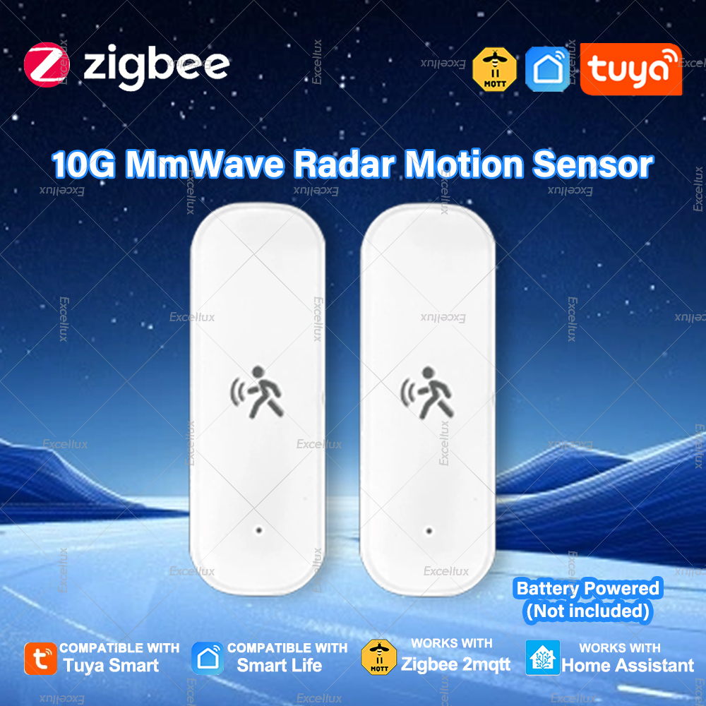 Tuya Zigbee 10G MmWave Radar Motion Sensor Smart Human Body Sensor with Illuminance Temperature Humidity Support Zigbee2MQTT