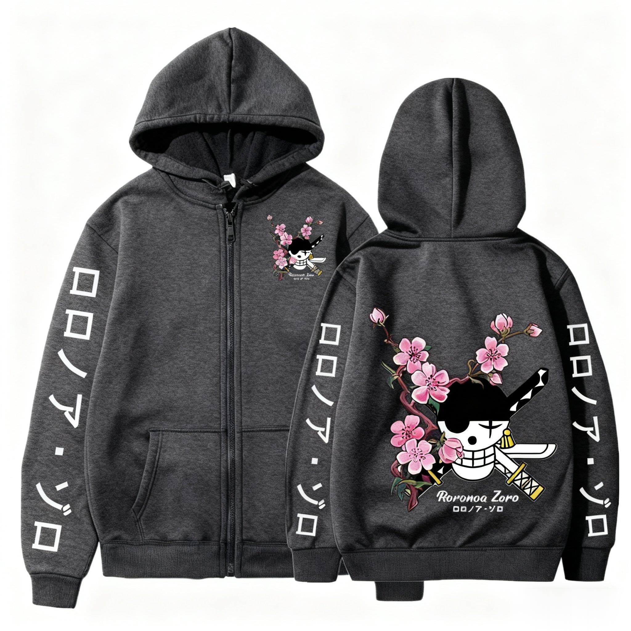 Unisex New Spring Autumn One Piece Hoodie Zip Up Jacket Men Women Streetwear Oversized Casual Cosplay Pullover Long Sleeves Tops