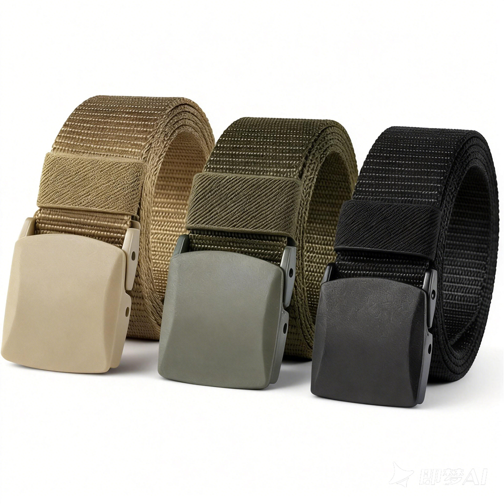 Lightweight Nylon Tactical Belt for Men - Quick Release Buckle Outdoor Security Check Belt for Hunting Hiking Work Sports