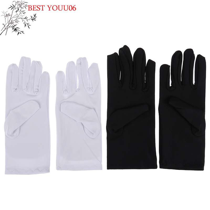 Hot 1pair Cotton gloves Khan cloth Solid gloves rituals play white gloves