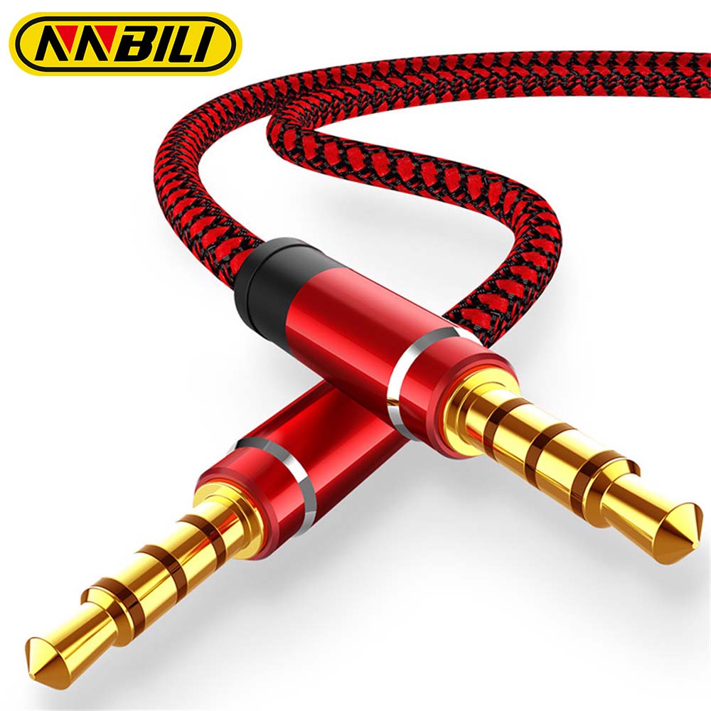 NNBILI 1.5M Jack 3.5mm Audio Cable Nylon Braid 3.5mm Car AUX Cable Headphone Extension Code for Phone MP3 Car Headset Speaker nike ja 3