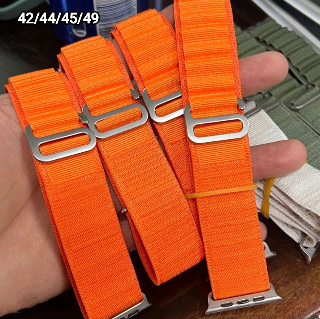 Nylon Alpine Loop Watch Band Strap for Apple Watch ( Orange)