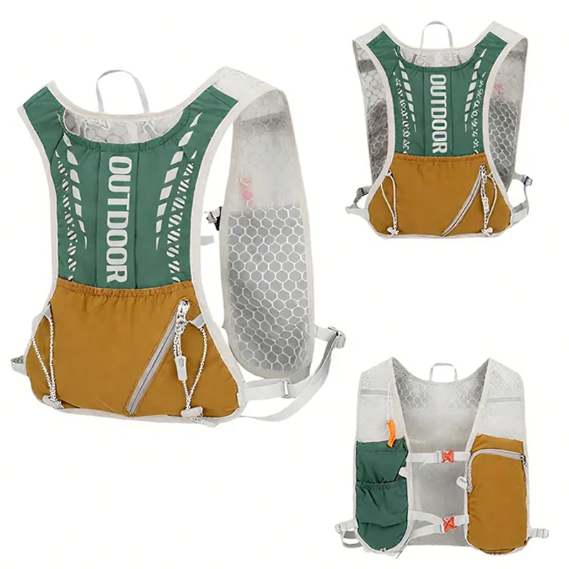 Travel Reflective Running Hydration Vest Cycling Backpack for Outdoor Sports Climbing Hiking MTB Road Bike - Adjustable Vest Bag