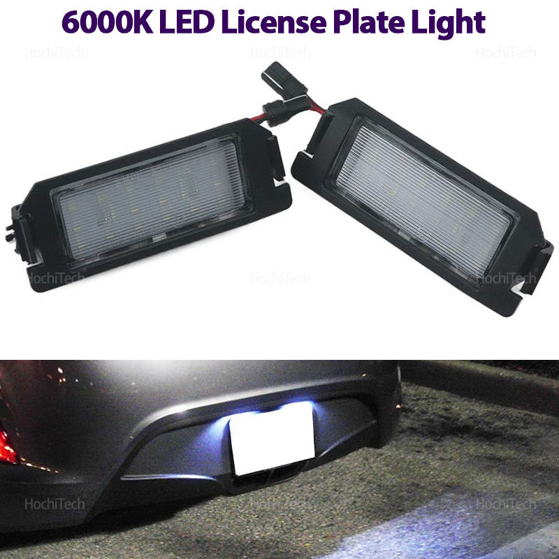 2PCS Durable White Canbus Rear License Plate Tag Lights LED for Hyundai I20 Veloster XG30 Coupe for Kia Rio Soul Picanto