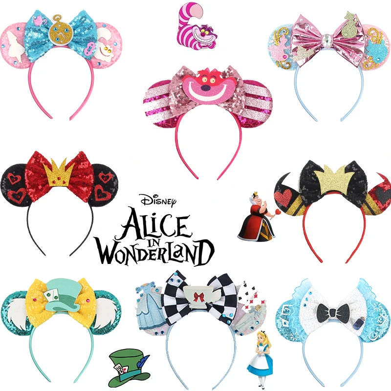 Alice in Wonderland Headbands For Kids Cheshire Cat Hair Accessories Women Red Queen Hairband Girls Mad Hatter Head Bands