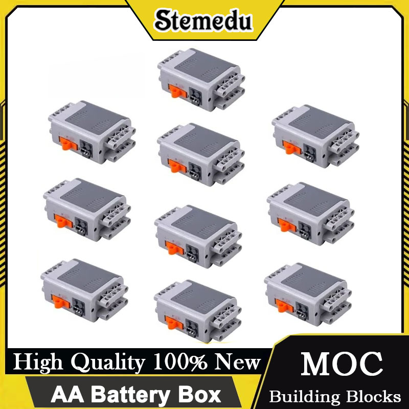 8881 AA Battery Box for Building Blocks Multi Power Functions PF Model Sets MOC Technical Parts Compatible All Major Brands