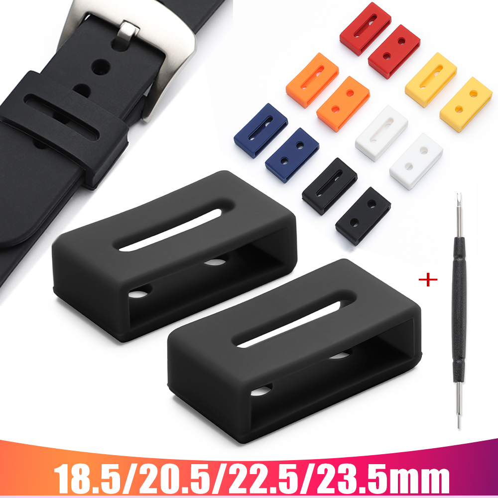 2Pcs Silicone WatchBand Locker Ring For GA110 DW5600/6900/9052 Series Loop Retainer Replace Watch Buckle Bezel 18.5/20.5mm