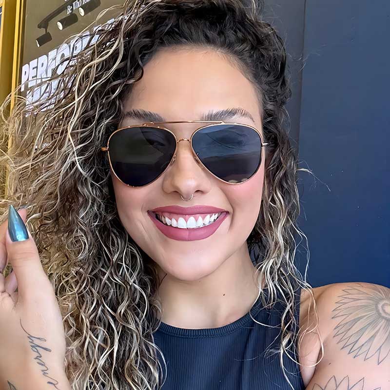 2023 New Double Beam Pilot Sun Glasses Reverse Curved Lens Metal Frame Sunglasses Male Driving Female