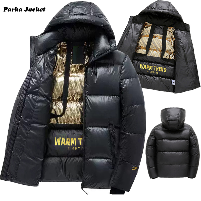 Men Winter Brand New Parka Jacket Classic Outdoor Windproof Hooded Warm Puffer Jackets High Quality Fashion Thick Cotton Coat