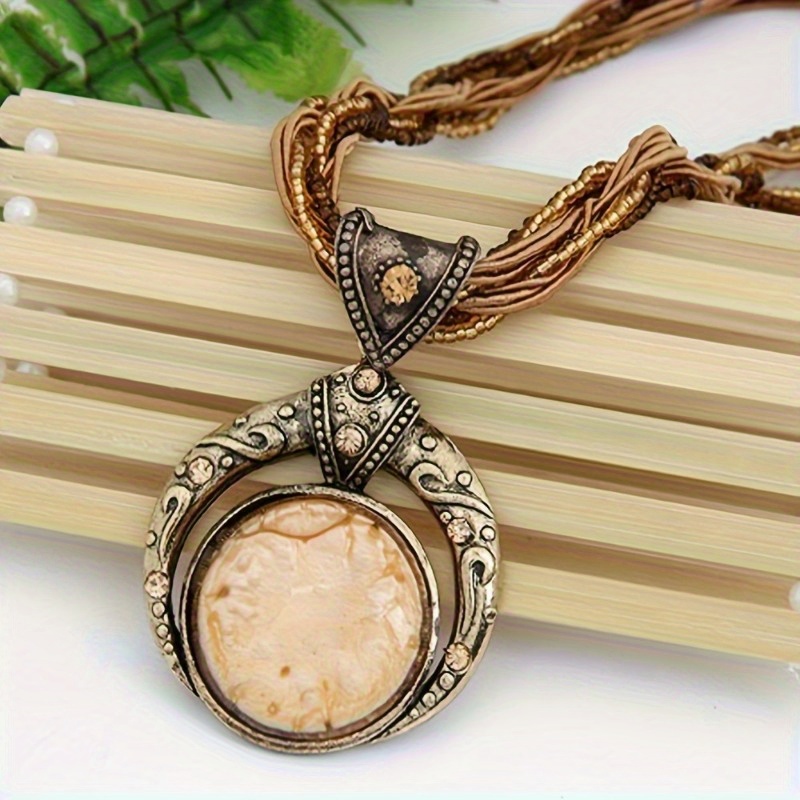 New Retro Bohemian Ethnic Style Necklace Fashionable Men's and Women's Festival Party Jewelry Accessories