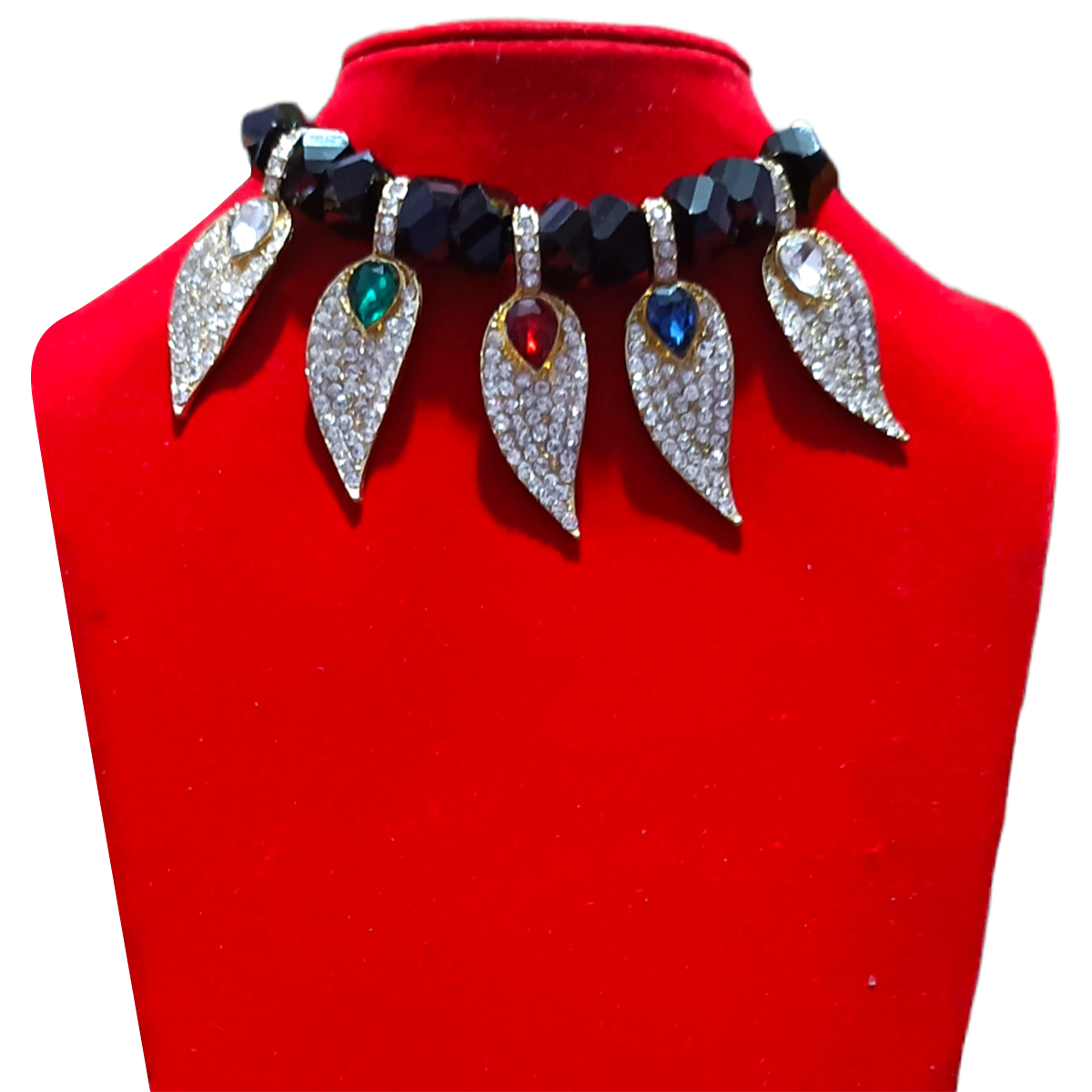 Silver Oxidized Afghani Style Choker Necklace Set Traditional Jewelry for Women