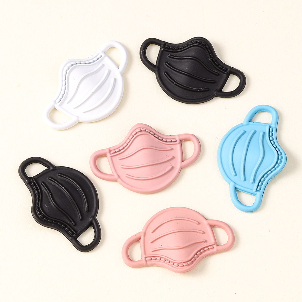 10pcs Lovely Doctor Nurse Mini Respirator Mask Charms Cute Pendant for DIY Bracelet Necklaces Jewelry Making Accessories